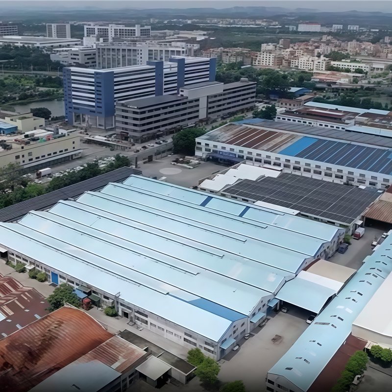Aerial view of factory